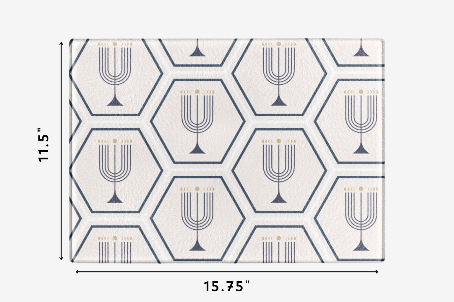 Luna Menorah Glass Platter: XL Drip Tray & Latke Board